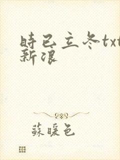 时已立冬txt新浪