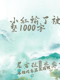 小红输了被小明整1000字