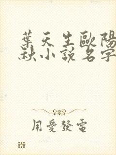 叶天生欧阳欣忆秋小说名字