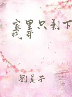 家里只剩下我和我哥