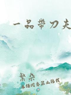 一品带刀夫人