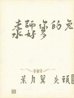 老师你的兔子软水好多