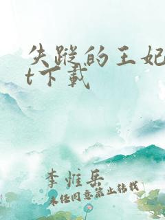 失踪的王妃txt下载