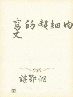 写的超细肉汁水文