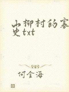 山柳村的寡妇情史txt