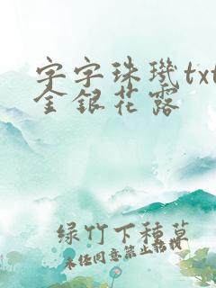 字字珠玑txt金银花露