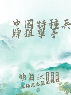 中国特种兵之王牌狙击手