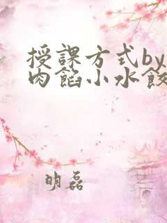授课方式by 肉馅小水饺