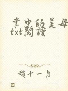 掌中的美母版主txt阅读