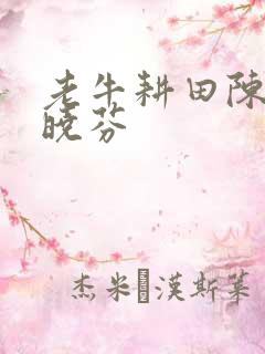 老牛耕田陈雪杨晓芬