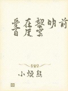 爱在黎明前降落百度云