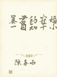 暴君的宠婚日常一日知千小说免费