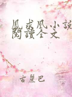 凤求凰小说免费阅读全文