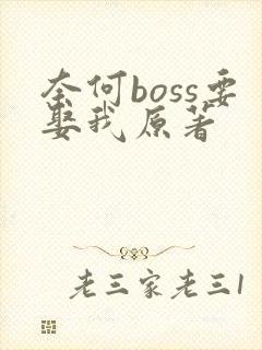 奈何boss要娶我原著