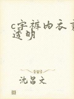 c字裤内衣秀全透明