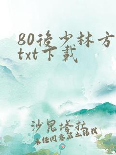 80后少林方丈txt下载