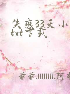 失恋33天小说txt下载