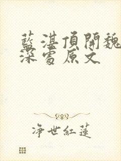 蓝湛顶开魏婴的深处原文