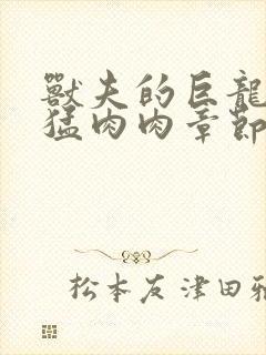 兽夫的巨龙太凶猛肉肉章节