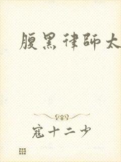 腹黑律师太危险