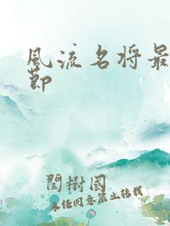 风流名将最新章节