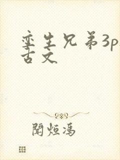 孪生兄弟3ph古文