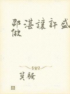 邵湛让许盛自己做