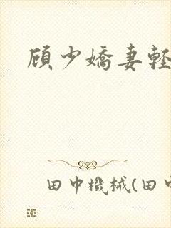 顾少娇妻轻点虐