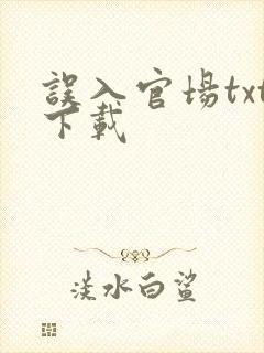 误入官场txt下载