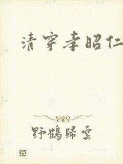 清穿孝昭仁皇后