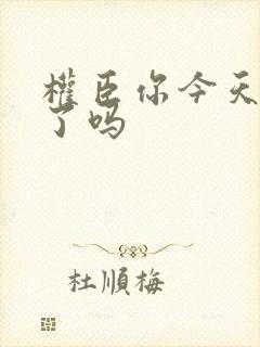 权臣你今天忏悔了吗