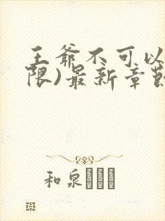 王爷不可以!(限)最新章节