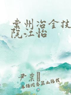 常州冶金技师学院江怡