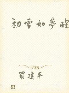 初雪如梦醒