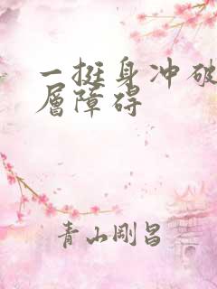 一挺身冲破了那层障碍