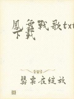 凤舞战歌txt下载