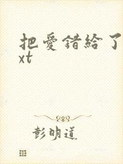 把爱错给了你txt