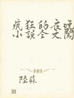 疯狂的夜晚苏柔小说全文阅读