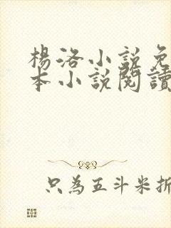 杨洛小说免费全本小说阅读