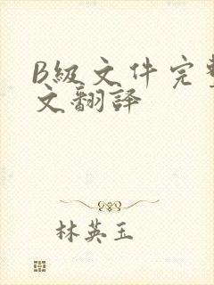 B级文件完整中文翻译