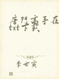 唐门高手在异世txt下载