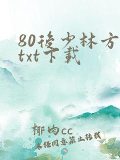 80后少林方丈txt下载