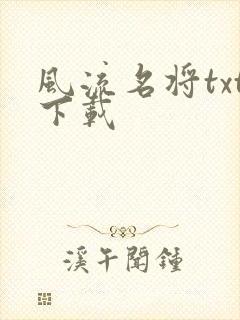 风流名将txt下载