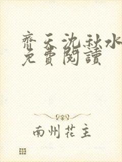 齐天沈秋水小说免费阅读