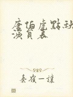 唐伯虎点秋香2演员表