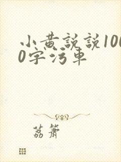 小黄说说1000字污车