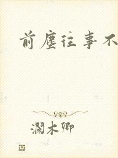 前尘往事不可追