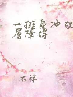 一挺身冲破了那层障碍