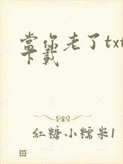 当你老了txt下载