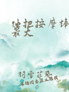 他把按摩棒开到最大